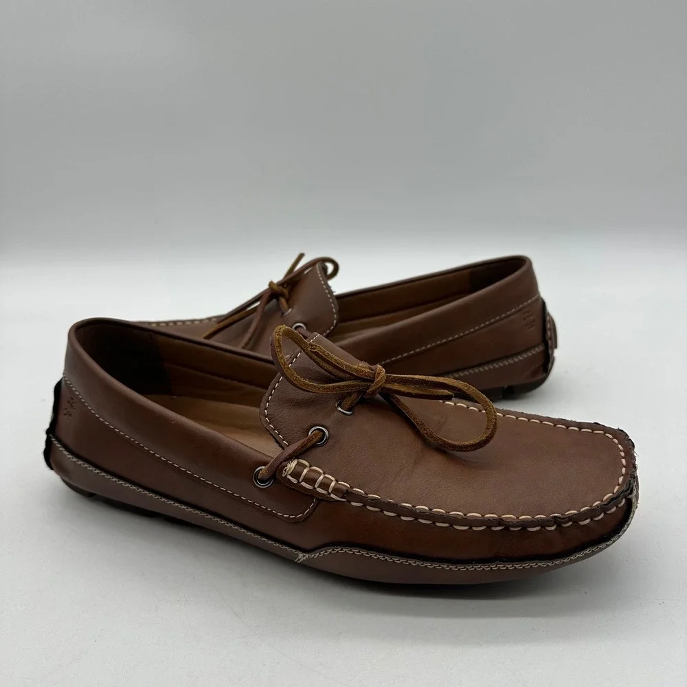 IZOD 630182 Burton Tan Smooth Mens Size‎ 9.5 M Driving Moccasin Loafer Shoes